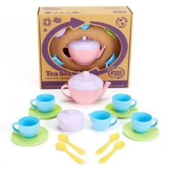 Green Toys Green-Toys Theeservies 4pers -Bruderiku Winkel theeservies rose theepotgreen toys 4