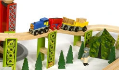 BigJigs BJT019 Houten Trein 114-delige Treinset Bouwterrein -Bruderiku Winkel treinset bouwterrein bigjigs bjt019 2 1