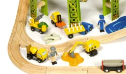 BigJigs BJT280 Houten Trein Cement Silo -Bruderiku Winkel treinset bouwterrein bigjigs bjt019 3