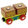 BigJigs BJT406 Rail Wagon Met Kratten -Bruderiku Winkel treinwagon kratten bigjigs bjt406