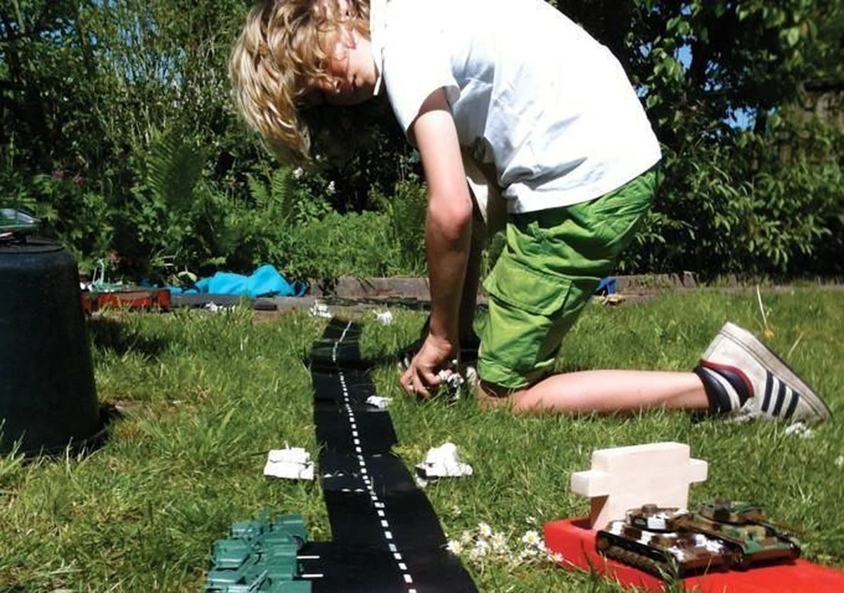 WayToPlay Straight Rubber Autobaanstukken 4pc 4 WayToPlay Straight Rubber Autobaanstukken 4pc - Afbeelding 2