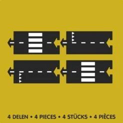 WayToPlay Straight Rubber Autobaanstukken 4pc 8 WayToPlay Straight Rubber Autobaanstukken 4pc -Bruderiku Winkel waytoplay rubber autobaan uitbreidingsset straight speelactief 1