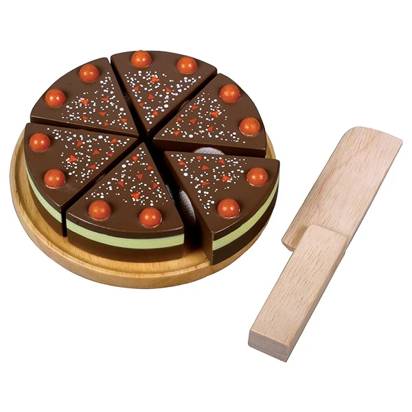 Bruderiku Winkel -Bruderiku Winkel houten chocoladetaartje santoys f5393